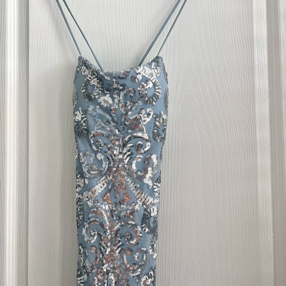 FORMAL SEQUIN DRESS (BABY BLUE)